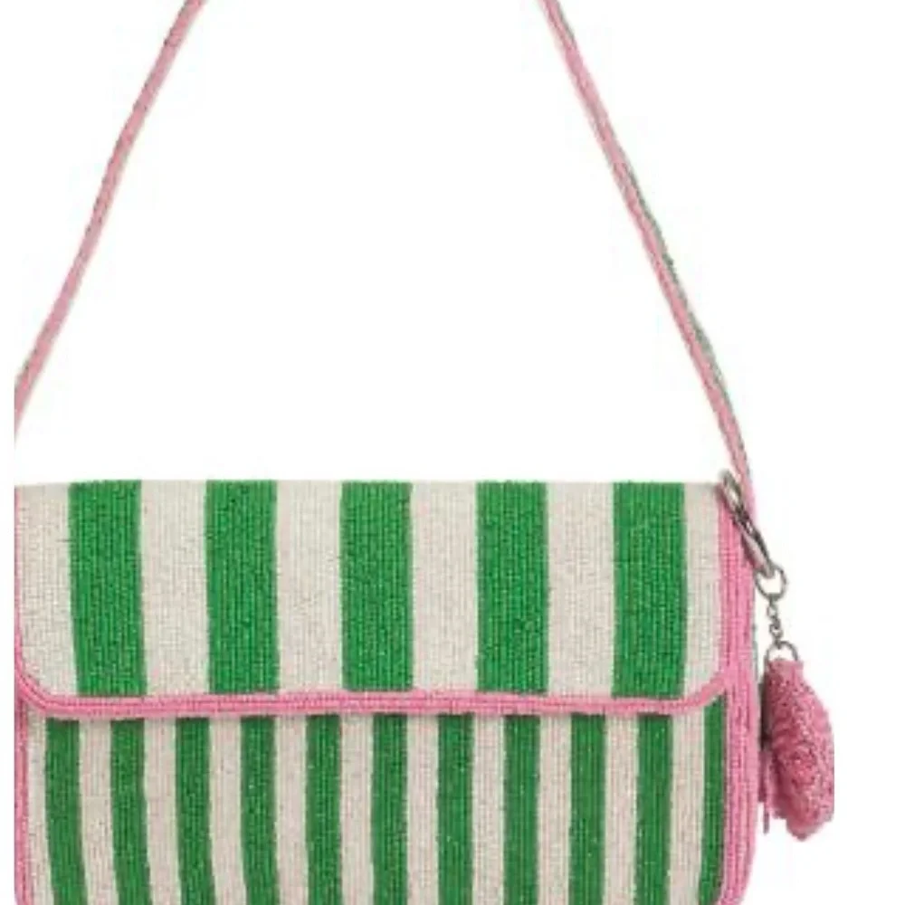 Viral Made in India Beaded Yin Yang flap Shoulder Purse - Picture 6 of 6